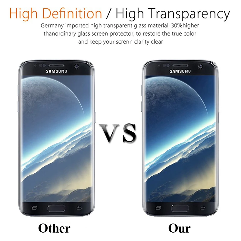 Защитное стекло для samsung galaxy s7 s6 s5 s4 s3 2.5D Закаленное стекло для galaxy S4 mini 7 6 4 3 5mini Защитная пленка для экрана 9H