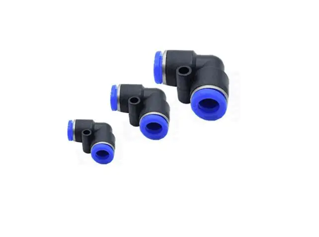 10pcs PV-04 touch plastic pneumatic hose L type PV-4 right angle pipe joint PV5/32 air elbow fitting 4mm quick tube connector |