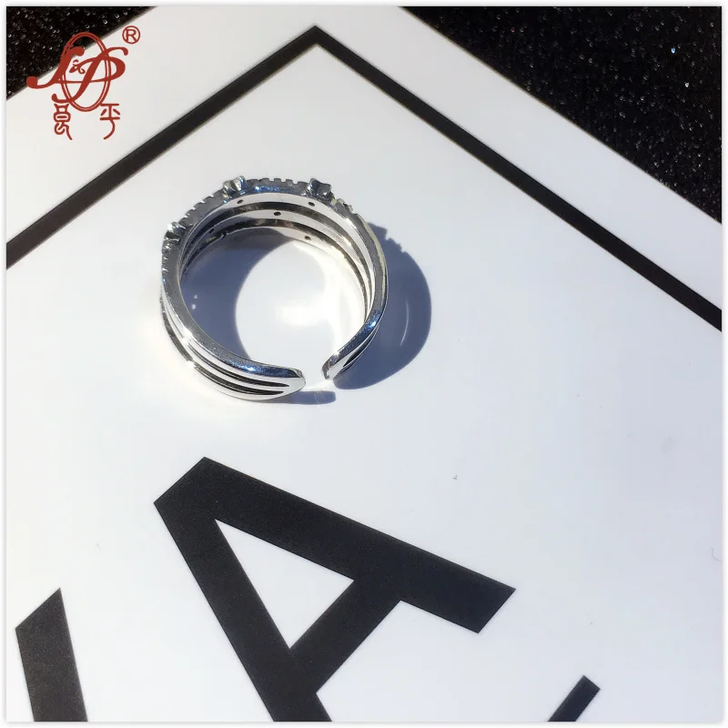 L&ampP 100% 925 Sterling Silver Mix Macth Rings For Women Hot Sale silver Stars Ring Fashion Punk Style Brand Fine | Украшения и