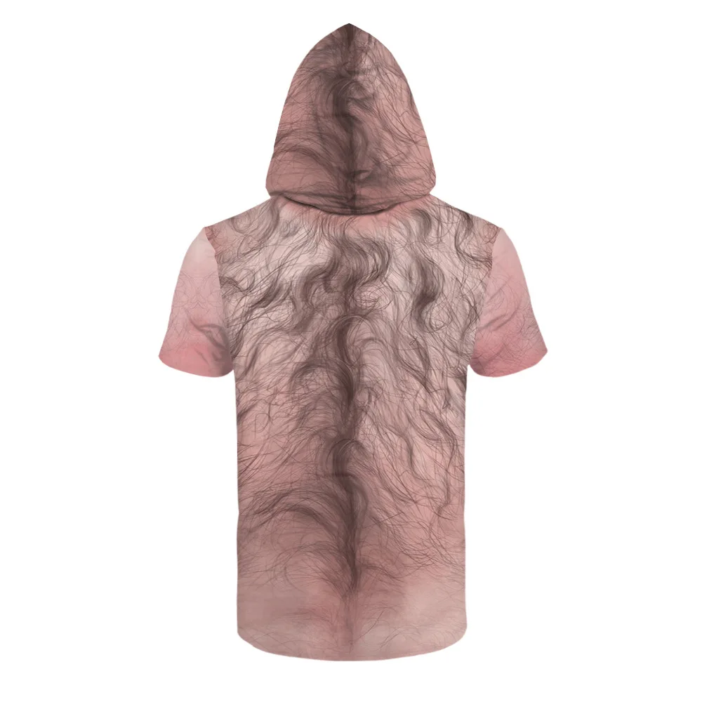 2017 Новая мода футболка Для мужчин 3D Футболка мышцы печатных лето с капюшоном