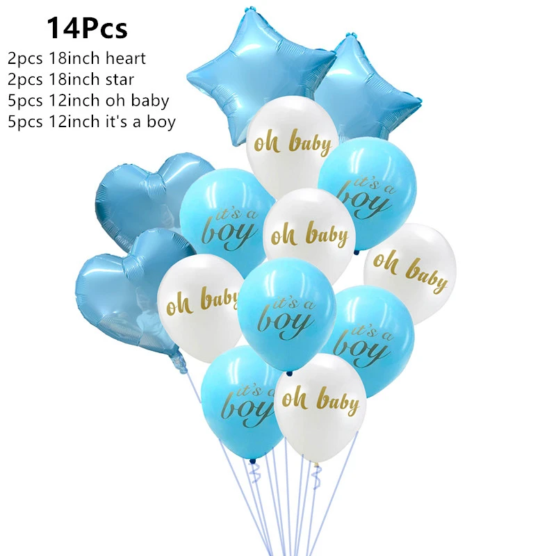 Baby Shower баннер его мальчик/девушка воздушный шар "Конфетти" Детские Пол раскрыть День рождения украшения подарок для детей вечерние Декор поставки