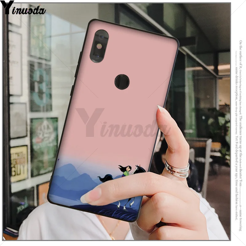 Yinuoda мультфильм Moive Mulan чехол черный мягкий для телефона Xiao mi красный 5 5Plus Note4 4X Note5