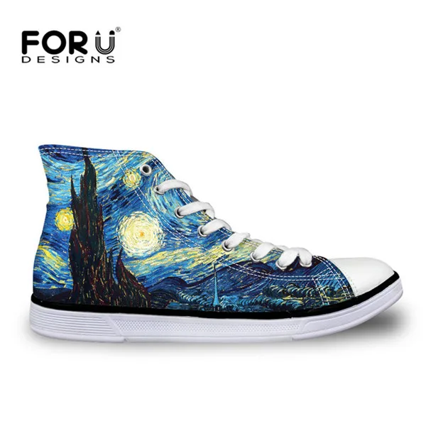 C3982AK FORUDESIGNS/женские кроссовки; коллекция года; парусиновая обувь с высоким берцем и принтом животных; повседневная обувь на плоской подошве; женская обувь на шнуровке - Цвет: C3982AK