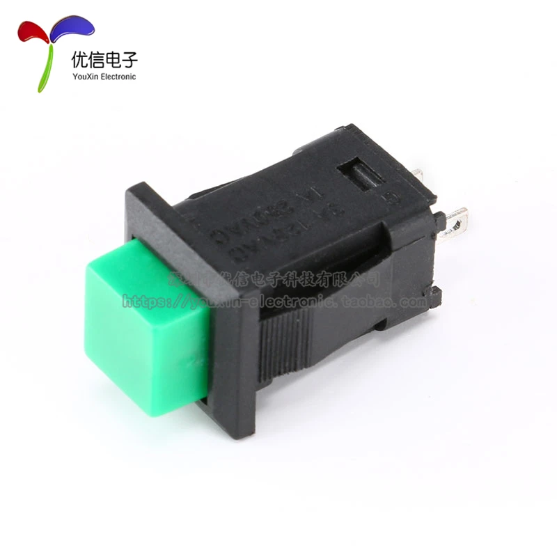

DS431 AC 125V/3A 250V/1A DS-429 Latching SPDT Green Push Button Switch 20PCS