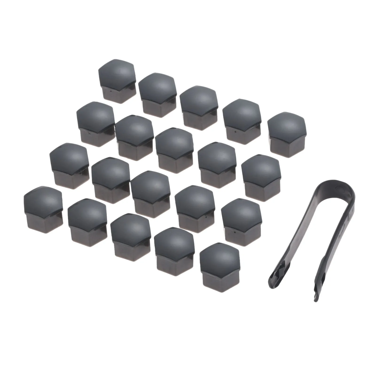 T39 17mm Grey 20 шт. колпачки для автомобильных колес 17 19 21 мм колпачки для автомобильных шин+ инструмент для удаления болтов диски специальная защита гнезда защита от пыли автомобильный Стайлинг - Название цвета: T39 17mm Grey