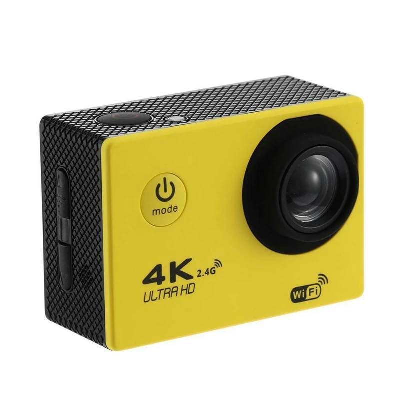 Yellow 4K Wifi Экшн-камера 1080P Hd 16 МП камера на шлем Водонепроницаемая Dv с дистанционным управлением спортивная видео Dvr - Цвет: Yellow
