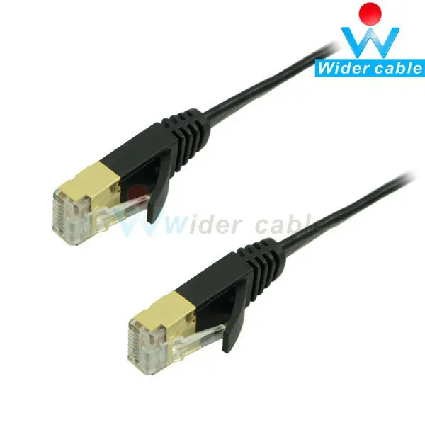 32AWG прошел тонкий Ethernet компьютерный кабель Плоский CAT7 экранированный RJ45 |