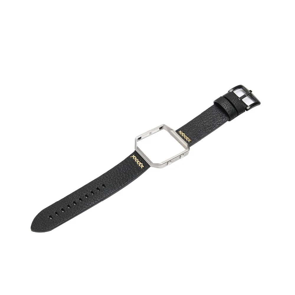 Ремешок из натуральной кожи для Fitbit Blaze western cowboy Кожаный ремешок с металлической