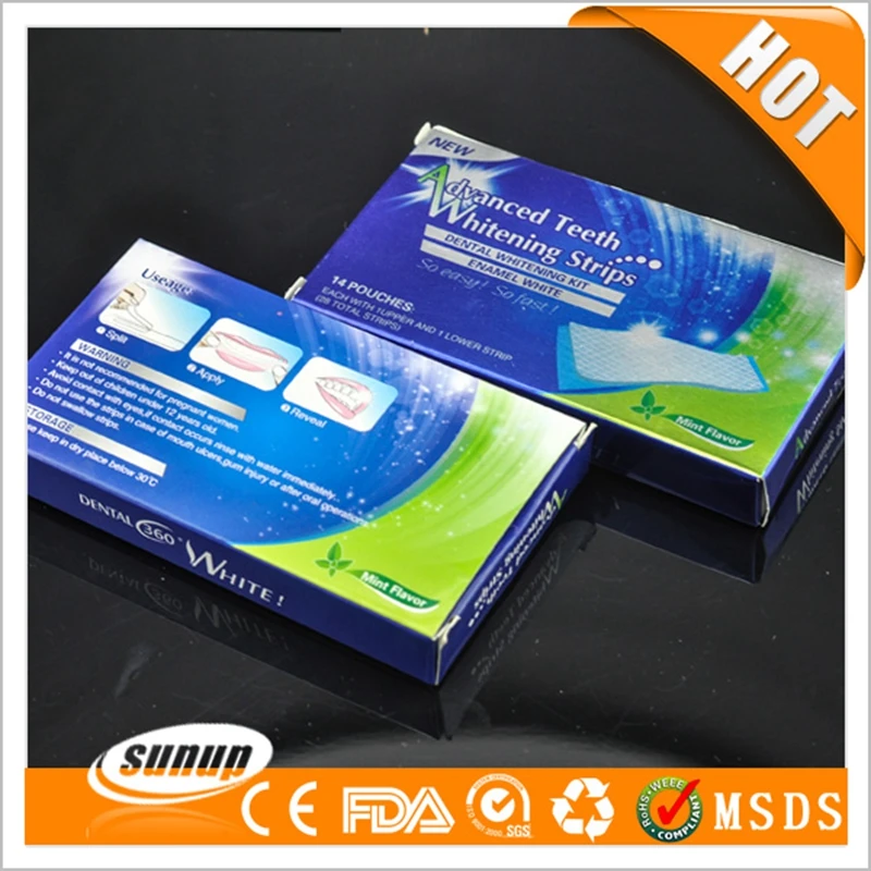 Полоски для отбеливания зубов 28 шт./коркор. без пероксида улучшенные полоски с