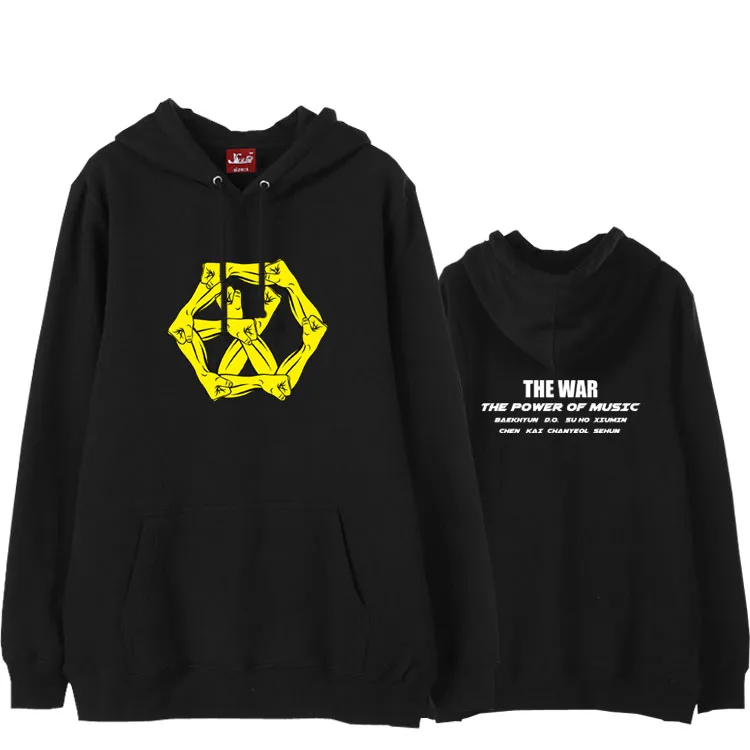 Exo album the war power of music пуловер с принтом логотипа толстовки для фанатов kpop осенне