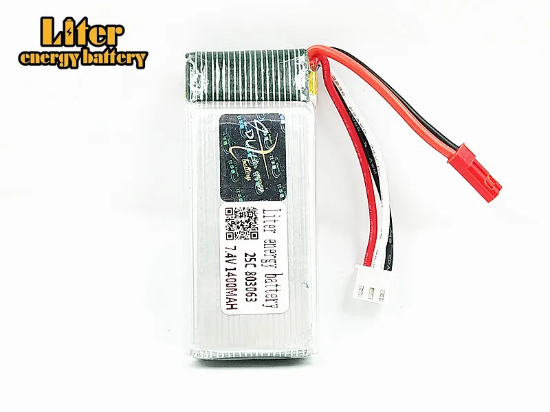 7 4 V 1400mAH lipo батарея JST вилка 803063 MJX X101/MJX X102H Rc Quadcopter запасная часть 2S Lipo