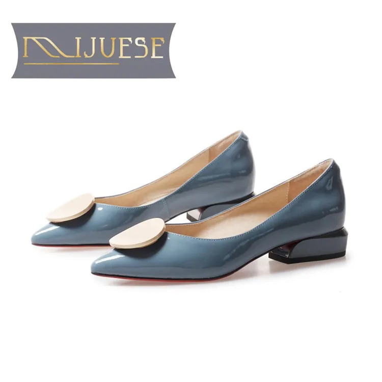 MLJUESE 2019 женские туфли-лодочки из мягкой коровьей кожи на осень и весну с