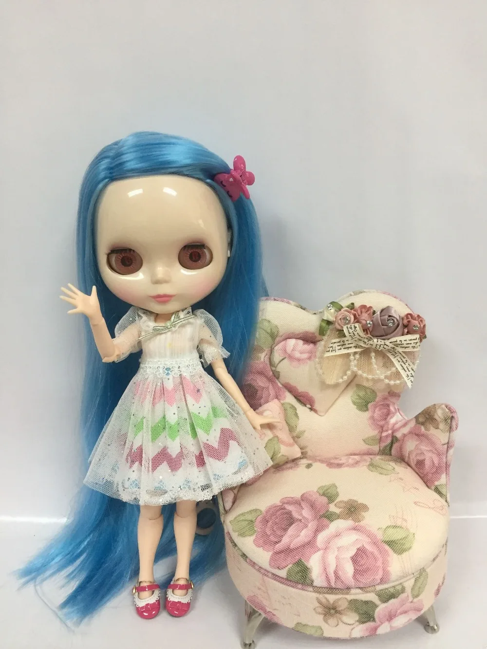 Кукла телесного цвета с синими волосами kkkk|nude blythe|blythe factoryfactory blythe |