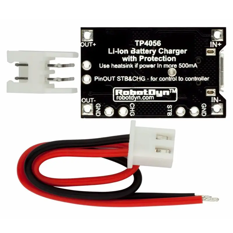 ABGN Hot RobotDyn Tp4056 Micro usb 18650 Li Ion Зарядное устройство 1A с разъемом питания и кабелем