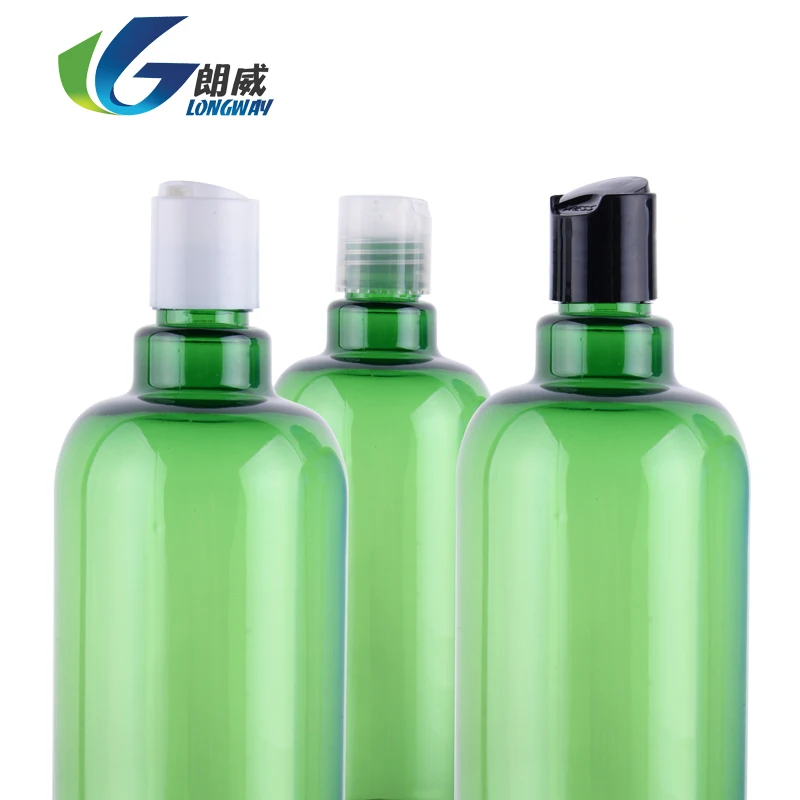 

500ml Blue Green Brown Long Neck Press cover toner Empty Plastic Bottle 10PCS/LOT