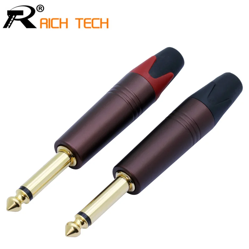 Jack 6 35 мм mono sopomore core разъем для микрофона усилителя jack plug 5 audio 2 шт./1