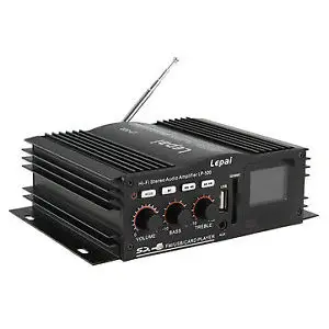 Lepy 500 50 Вт Мини цифровой усилитель FM бас для автомобиля дома MP3 Усилитель плеер |