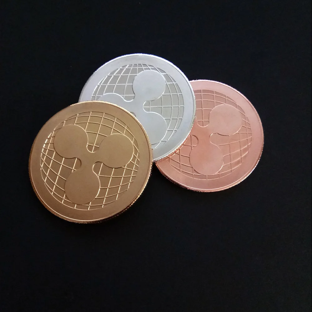 Горячая Распродажа монета рябь памятная круглая криптовалюта плакированная