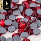 Хрустальный замок Горячая фиксация Камни класс 5А свет Сиам Красный Горячая фиксация стразы на клеевой обратной стороне стеклянные плоские стразы для женской обуви