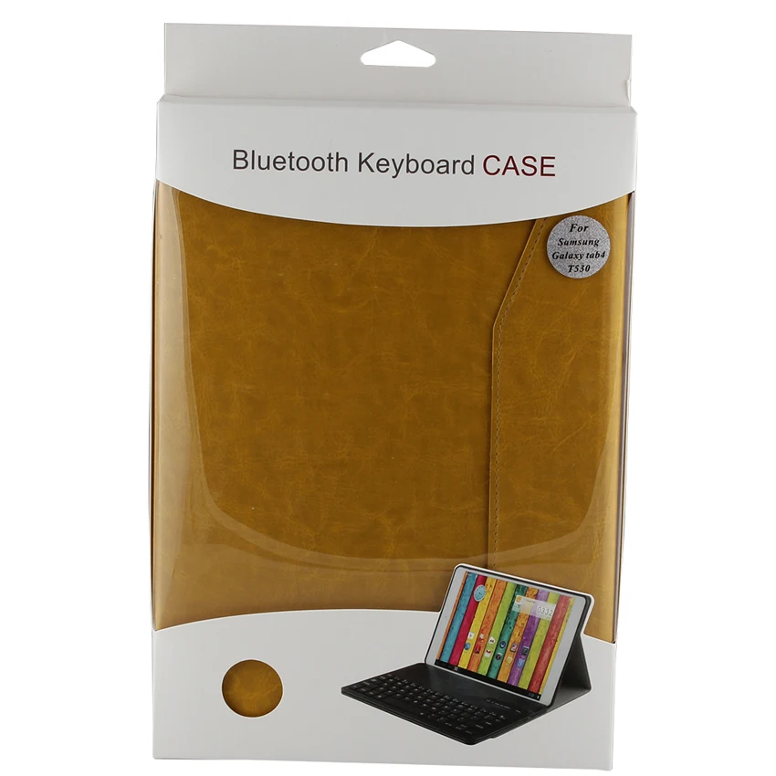 New Retro Business Removable Leather Wireless Bluetooth Keyboard Case Cover For Samsung Galaxy Tab 4 10.1 T530 T531 T535