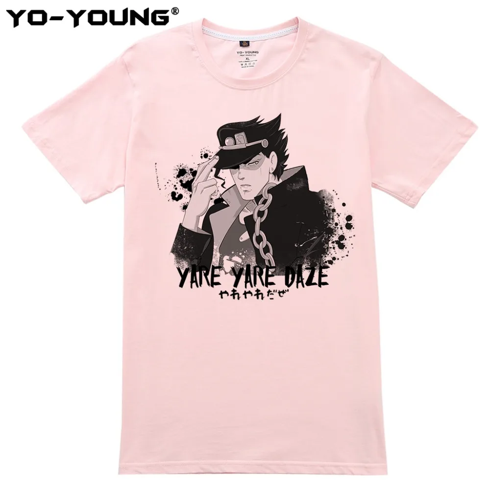Мужские футболки Аниме JOJO невероятное приключение YARE DAZE цифровая печать 100%