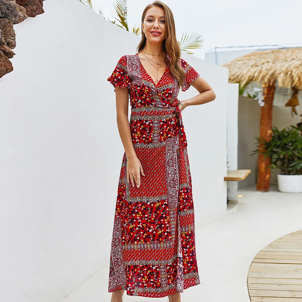 Женское платье женские пляжные летние трапециевидной формы Винтаж модные