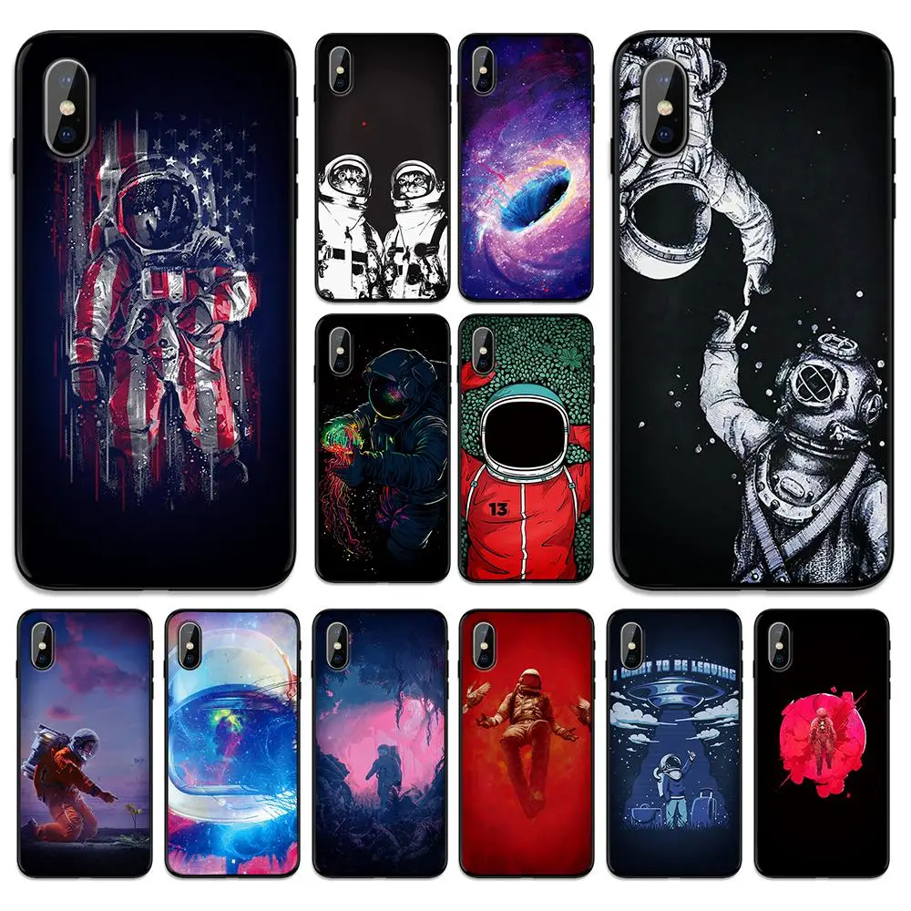 Dream tech астронавты мягкая термополиуретановая крышка-чехол для Apple iPhone 6 6S 7 8 Plus 5 5S SE