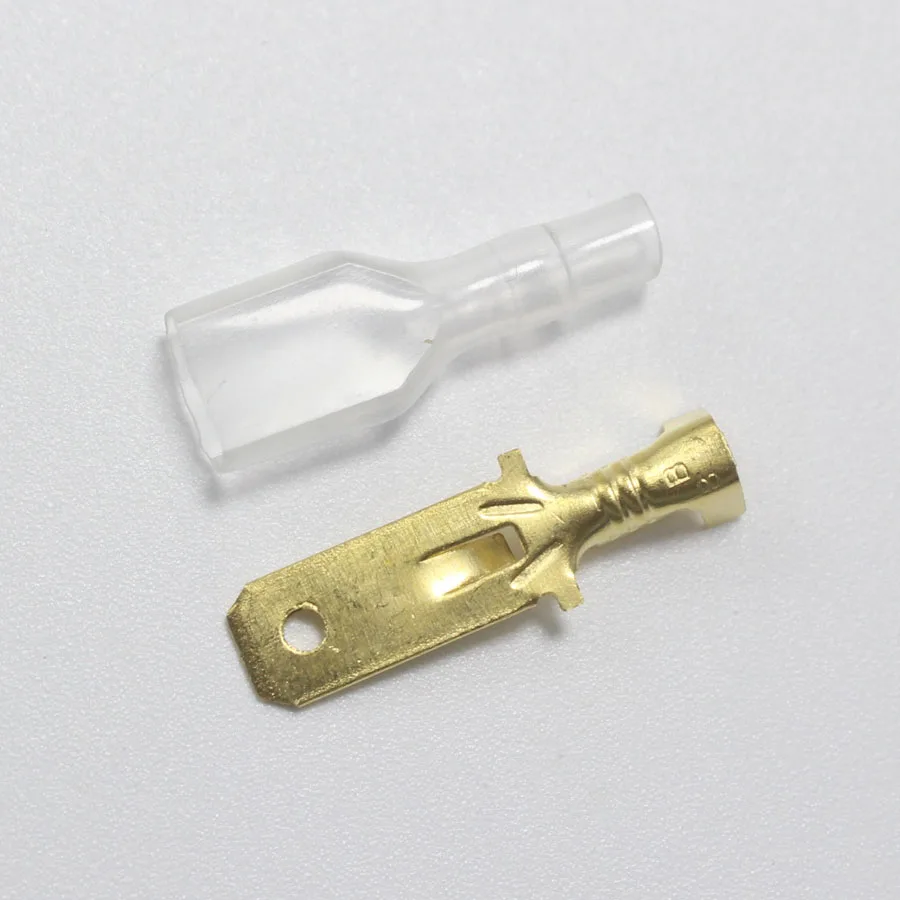 100 шт. силиконовый чехол для 6 3 мм медный мужской и женский обжимный терминал