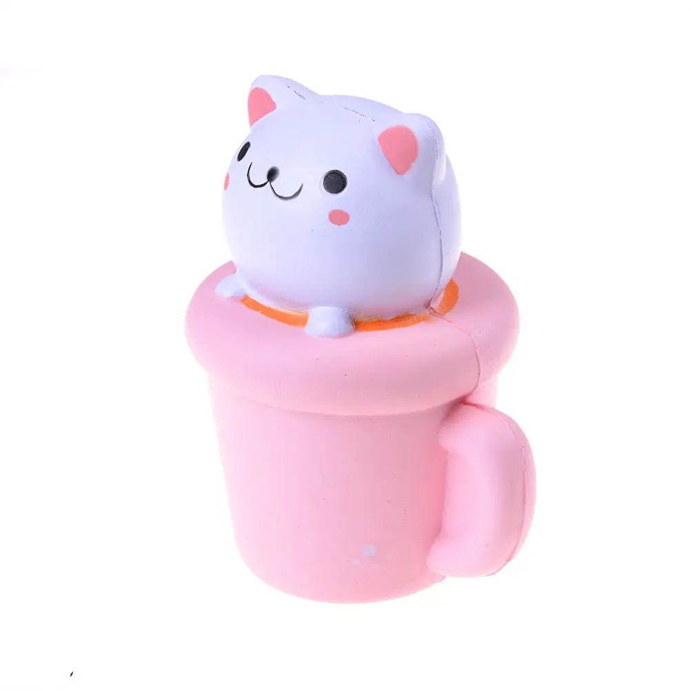 Jumbo Squishy чашка для кошки медленно поднимающийся ремень сотового телефона