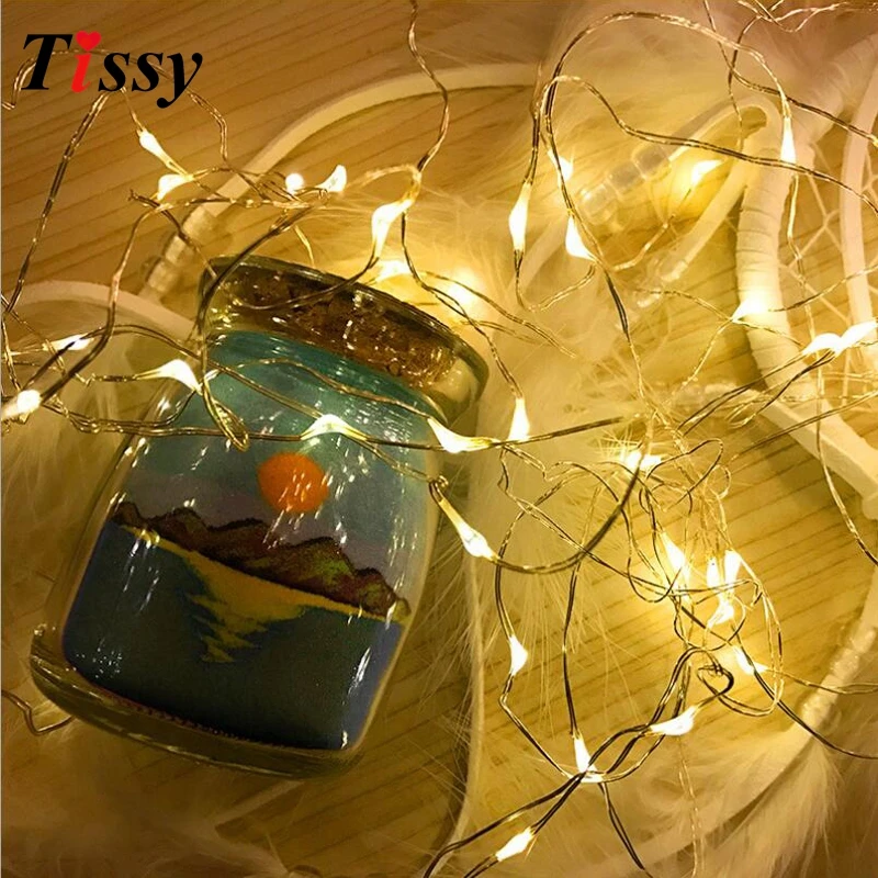 2 м 3 светодиодная гирлянда водонепроницаемая медная проволока уличные сказочные