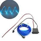 EL провод с 6 мм пришивной кромкой Гибкая неоновая лампа светящаяся веревка трубка кабель Светодиодная лента светильник украшения автомобиля с адаптером постоянного тока 12 В