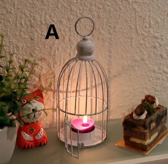 

1pc birdcage candle holder tealight metal holder column holder home decoration wedding party decoration birthday gift