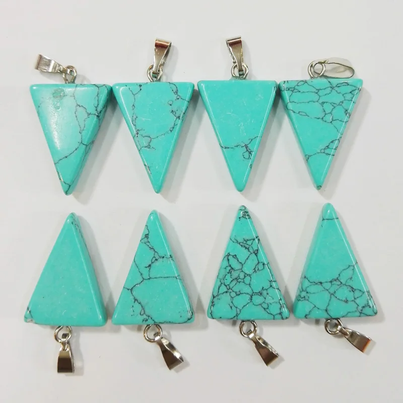Оптовая продажа 50 шт. модные подвески из искусственного камня треугольной