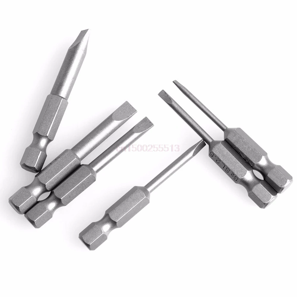 

6Pcs/Set 50mm 2.0-6.0mm Flat Head Slotted Tip Screwdrivers Bits