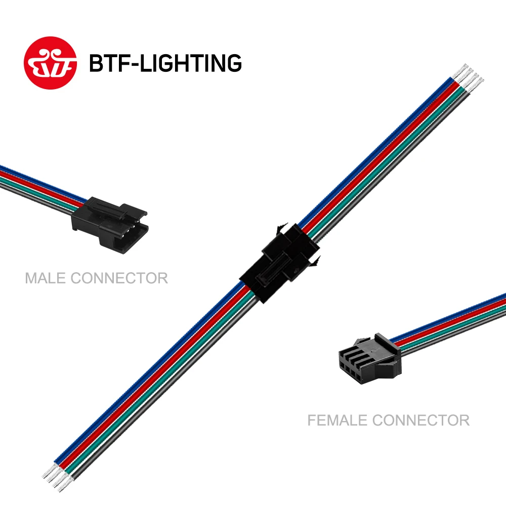10 пар 2pin 3pin 4pin 5pin JST SM led разъем Мужской Женский кабель провод для светодиодной