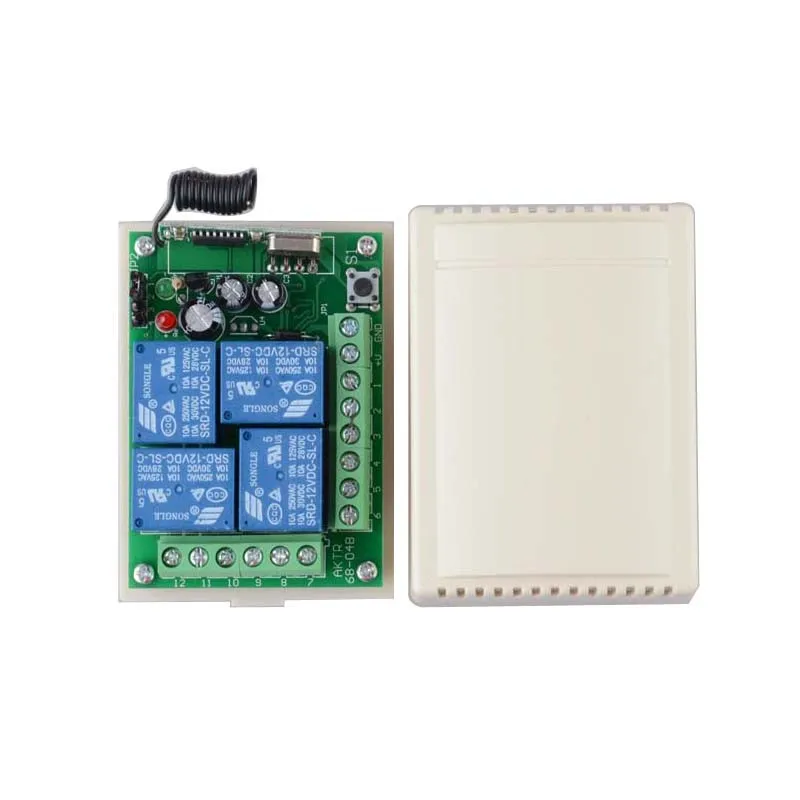AKTR68 04B DC 12V 4CH 315MHz 433 92 Mhz Cross Type Learning Code Receiver Remote Control Wireless Switch без передатчика|switch