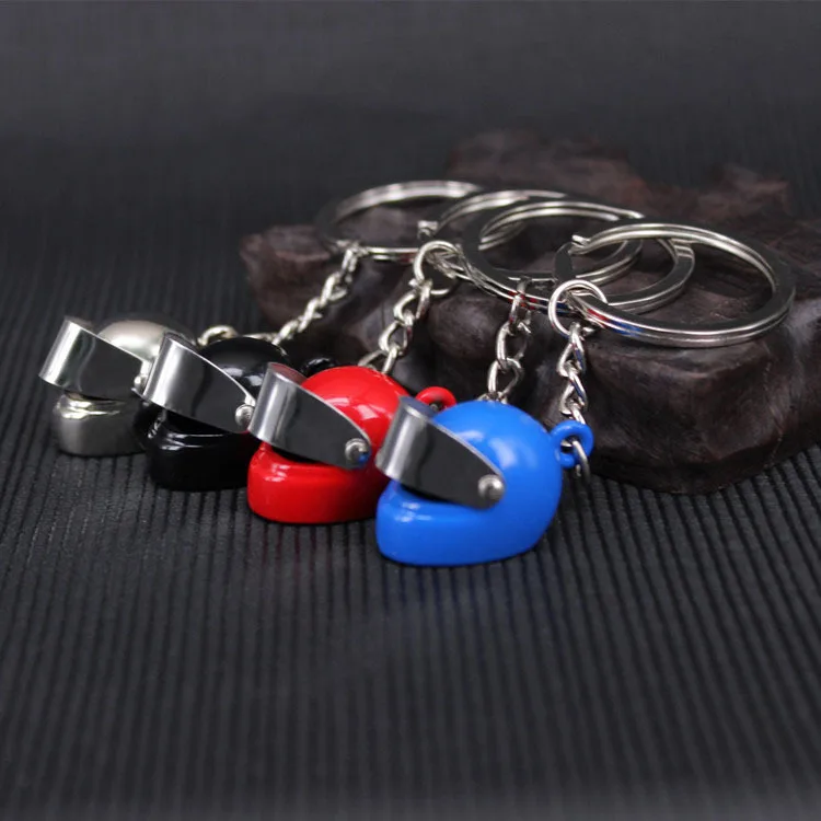 

New metal motorcycle helmet Key Chain paint New Car Key Ring Charm pendant Keychain Party Gift Jewelry K3132