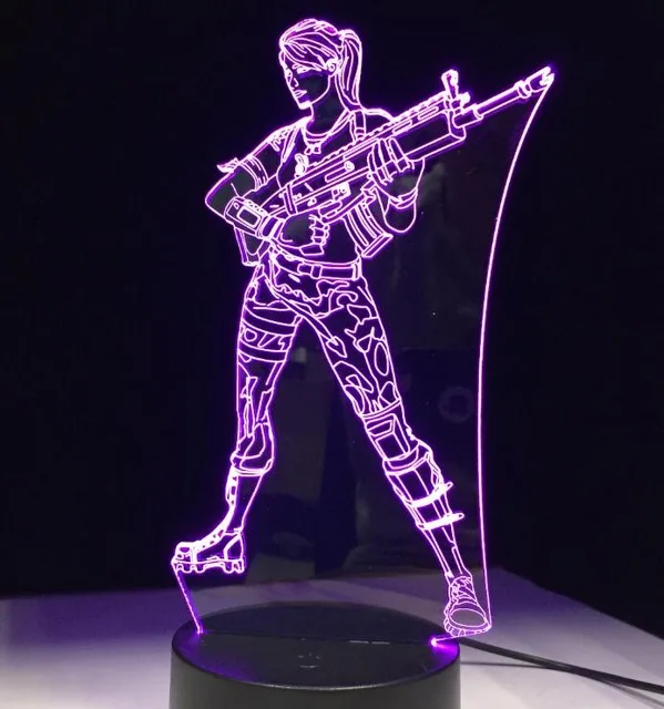 Дропшиппинг 3D светодиодный светильник ночник PUBG TPS SCAR-L USB атмосферное освещение