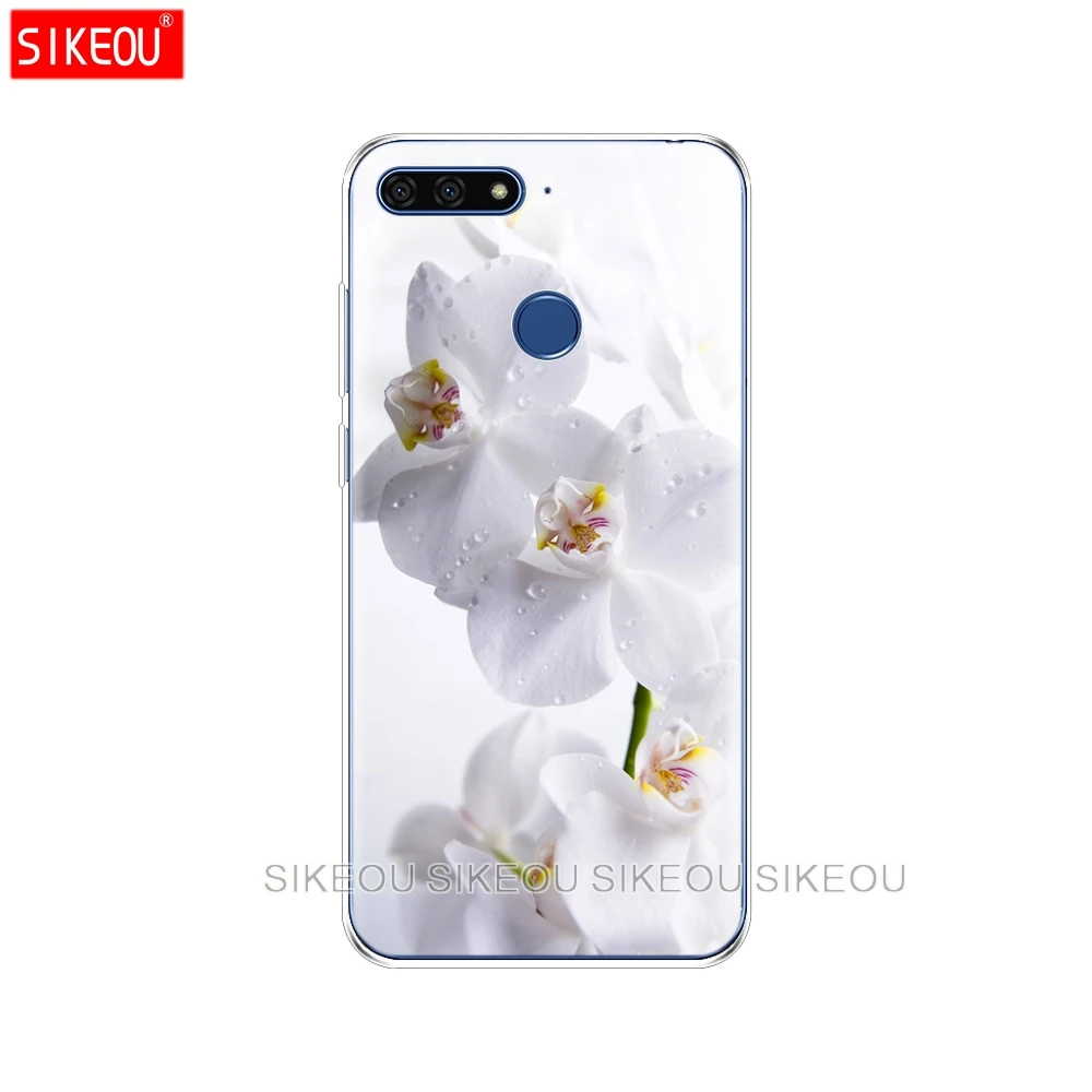 Силиконовый чехол для телефона huawei honor 8a 8c 8s 7a pro 7c y5 y6 y7 y9 2017 2018 2019 цветной с цветами