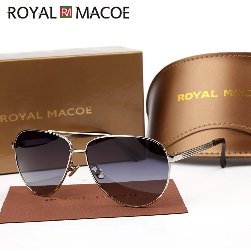 ROYAL MACOE, высокое качество, классические мужские и женские солнцезащитные очки, поляризационные, брендовые, солнцезащитные очки, защита для вождения, чехол Oculos Lentes