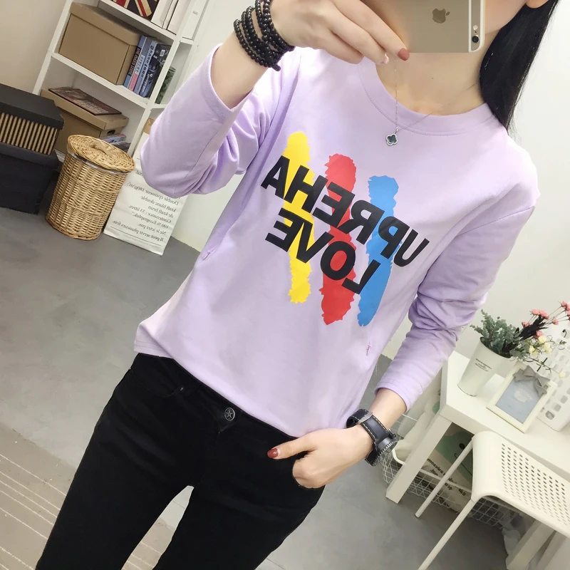 502 purple Весна длинный рукав Послеродовая Женская одежда для грудного вскармливания футболка с модным принтом для кормящих футболки топы для грудного вскармливания - Цвет: 502 purple