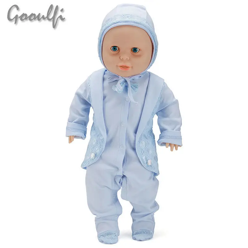 Gooulfi Baby Boy Romper 3-6 Months Cotton Christening Sets Long Sleeve With Hat Gentelman Formal New Born Fall Jumpsuit Footie |