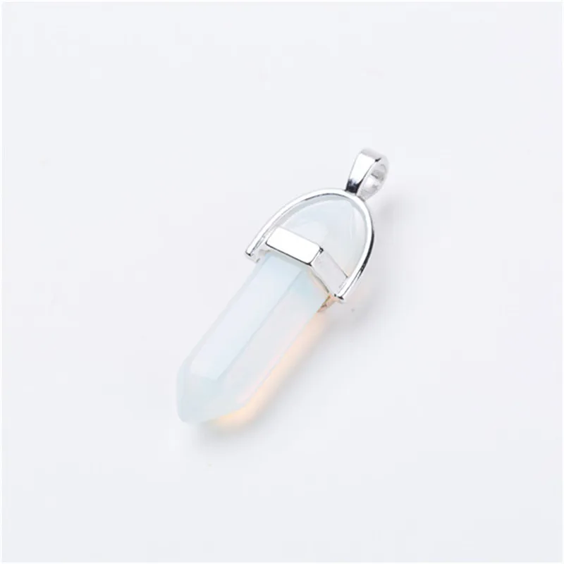 2017 модное ожерелье с кулоном из натурального камня в виде пули острым кристаллом