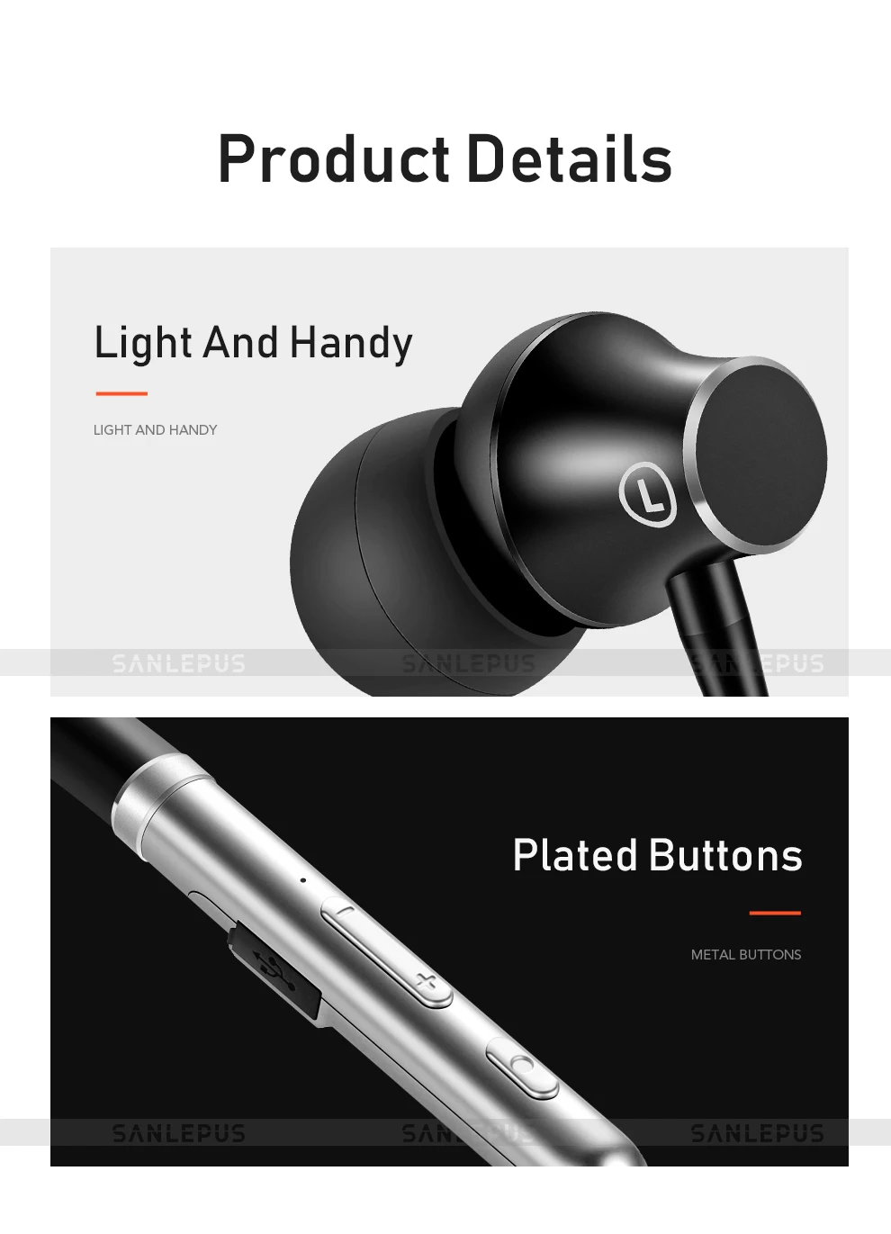SANLEPUS беспроводные Bluetooth наушники Спортивная гарнитура HiFi стерео Внутриканальные наушники для телефонов Xiaomi iPhone samsung