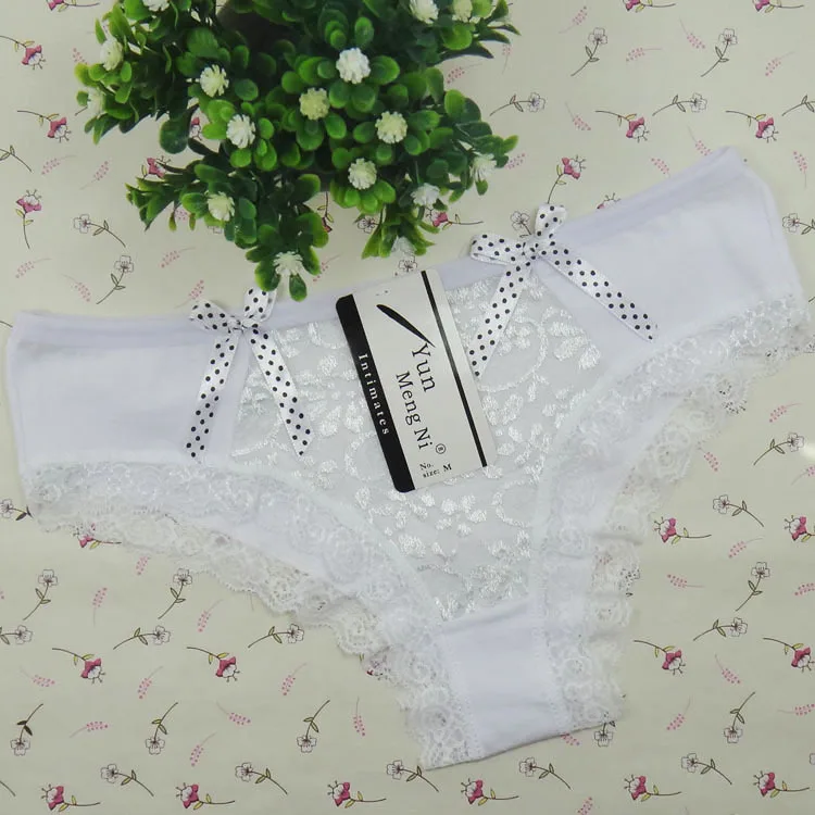 Free shipping 5pcs/lot New Women's 100% cotton panties Girl Briefs Cotton lace underwear spring ladies shelf briefs 709 | Женская