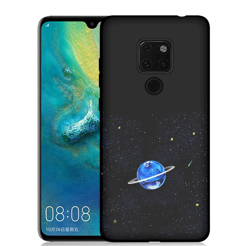 Глянцевый силиконовый чехол для Huawei Mate 20 Pro Lite X 20Pro 20X протектор ТПУ бампер задняя