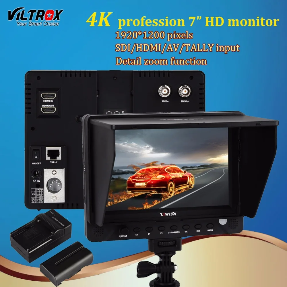 7 дюймовый полевой монитор Viltrox HD камера видео 4K HDMI SDI AV вход 1920x1200 для Canon Nikon Pentax Sony