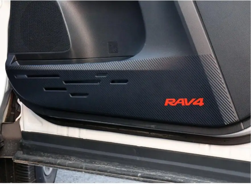 Для Toyota RAV4 RAV 4-17 внутренняя защита от ударов из нержавеющей стали Защитная Наклейка аксессуары внутренняя отделка интерьера