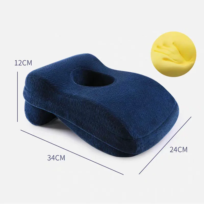 Navy Blue Подушка для сна для офиса, школы, медленный отскок, дышащая с отверстием, поясничная поддержка для офисного стула - Цвет: Navy Blue