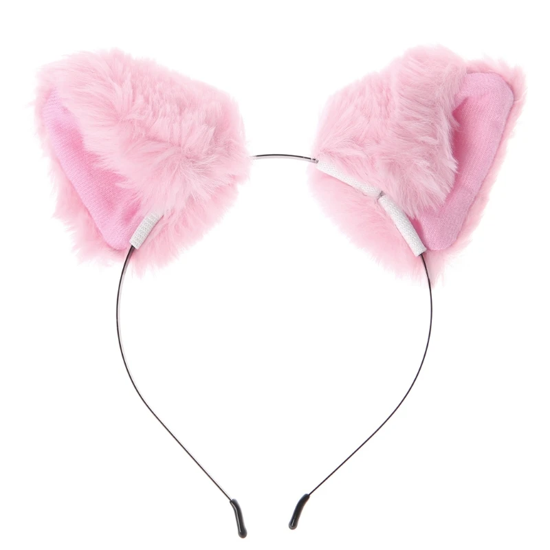 Модная повязка на голову с длинными меховыми волосами для девушек милыми